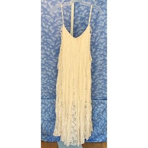 Free People Hailee ivory lace maxi dress, XS, EUC
